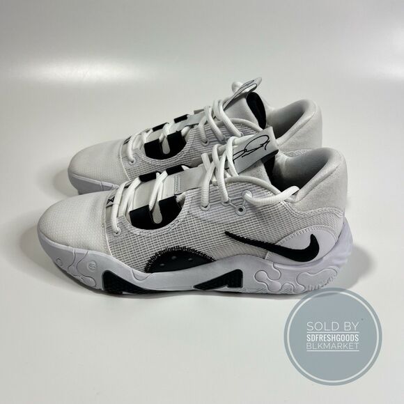 Nike PG 6 TB Promo Basketball Shoes White Black DX6654-100 Size 8.5